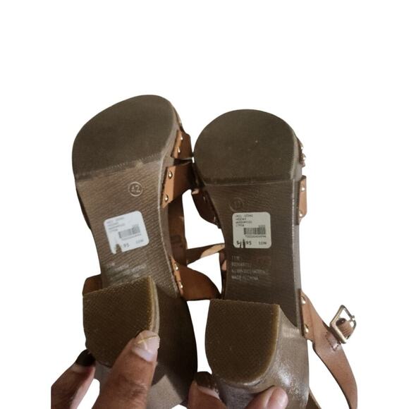 Lane Bryant Sandals Women's 11W NWT Brown Platform Cognac - Picture 2 of 3